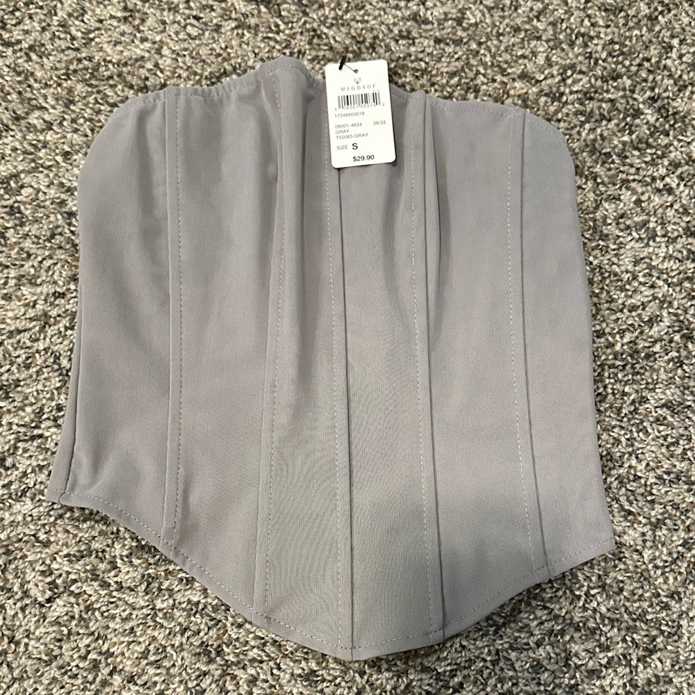 Grey corset top